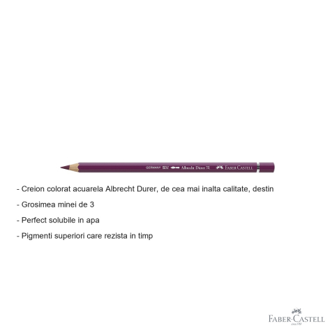 Creion colorat acuarela Faber-Castell Albrecht Durer, magenta 133, mina 3.8mm, pentru artisti [1]