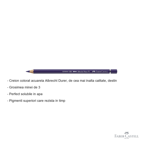 Creion colorat acuarela Faber-Castell Albrecht Durer mov 249, mina 3.8mm, pentru artisti profesionisti [1]