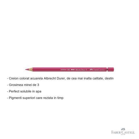 Creion colorat acuarela Faber-Castell Albrecht Durer, roze carmin 124, pentru artisti profesionisti [1]