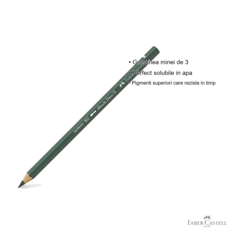 Creion colorat acuarela Faber-Castell Albrecht Durer, verde ienupar 165, pentru artisti profesionisti [2]