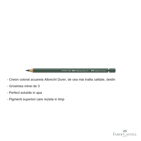 Creion colorat acuarela Faber-Castell Albrecht Durer, verde ienupar 165, pentru artisti profesionisti [1]