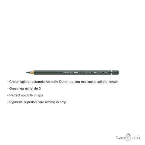 Creion colorat acuarela Faber-Castell Albrecht Durer verde oxid de crom inchis 278, pentru artisti [1]