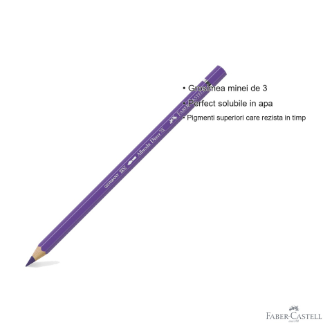 Creion colorat acuarela Faber-Castell Albrecht Durer violet 138, mina 3.8mm, pentru artisti profesionisti [2]