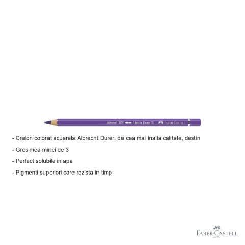 Creion colorat acuarela Faber-Castell Albrecht Durer violet 138, mina 3.8mm, pentru artisti profesionisti [1]