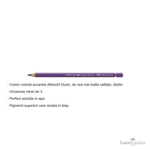 Creion colorat acuarela Faber-Castell Albrecht Durer violet mangan 160, mina 3.8mm, pentru artisti [1]