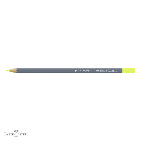 Creion colorat acuarela Faber-Castell Goldfaber 104 galben deschis, mina 3.3mm, solubil in apa [3]
