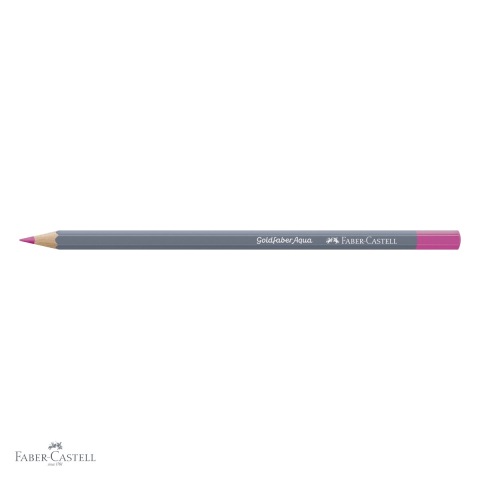 Creion colorat acuarela Faber-Castell Goldfaber 123 fucsia, mina 3.3mm, solubil in apa [3]