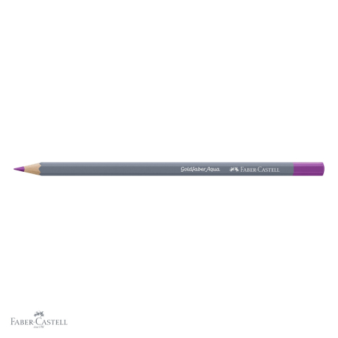 Creion colorat acuarela Faber-Castell Goldfaber 125, roz purpuriu mediu, solubil in apa [3]