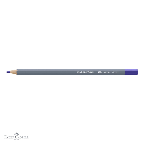 Creion colorat acuarela Faber-Castell Goldfaber 137, violet albastru, mina 3.3mm, solubil in apa [3]