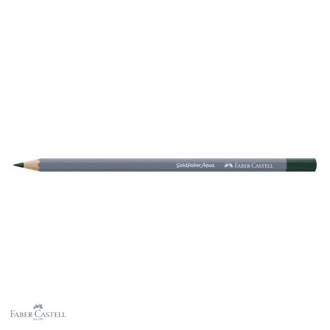 Creion colorat acuarela Faber-Castell Goldfaber 158 verde cobalt aprins, mina 3.3mm [3]