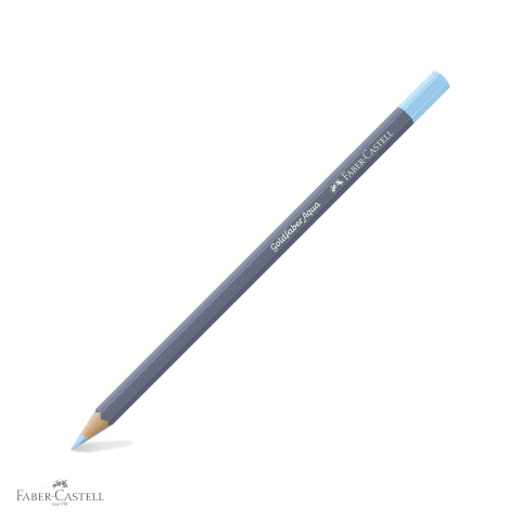 Creioane colorate - Creion colorat acuarela Faber-Castell Goldfaber albastru phtalo pastel 445, mina 3.3mm, pentru tehnici mixte
