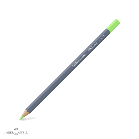 Creioane colorate - Creion colorat acuarela Faber-Castell Goldfaber Aqua vernil pastel 470, mina 3.3mm, pentru tehnici mixte