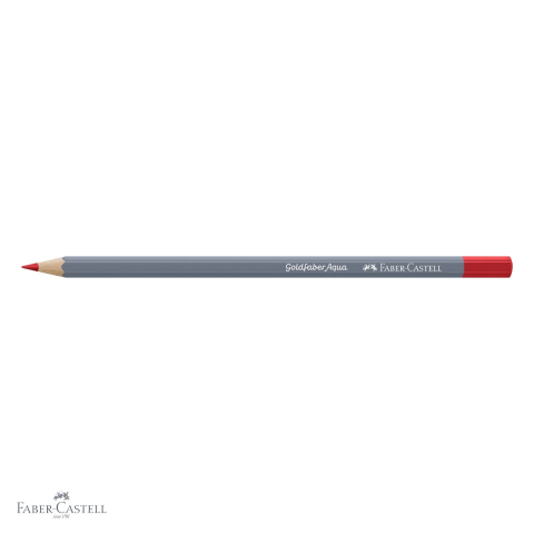 Creion colorat acuarela Faber-Castell Goldfaber aquarelle, rosu pal 121, mina 3.3mm [3]