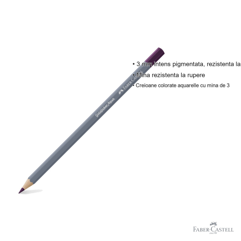 Creion colorat acuarela Faber-Castell Goldfaber, magenta 133, mina 3.3mm, solubil in apa [2]