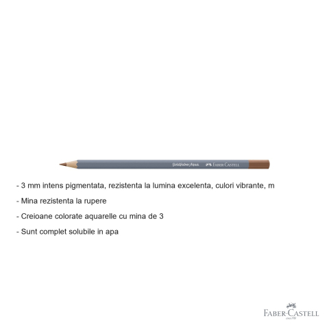 Creion colorat acuarela Faber-Castell Goldfaber maro sienna ars 283, mina 3.3mm solubila in apa [1]