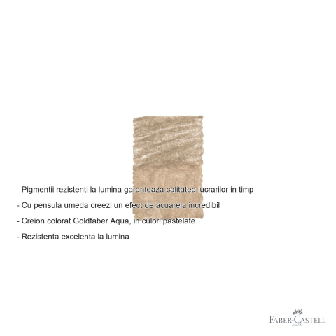 Creion colorat acuarela Faber-Castell Goldfaber maro umbra pastel 480, mina 3.3mm, pentru arta si grafica [1]