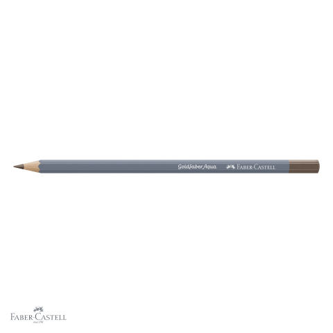 Creion colorat acuarela Faber-Castell Goldfaber maro Van Dyck 176, mina 3.3mm, solubil in apa [3]