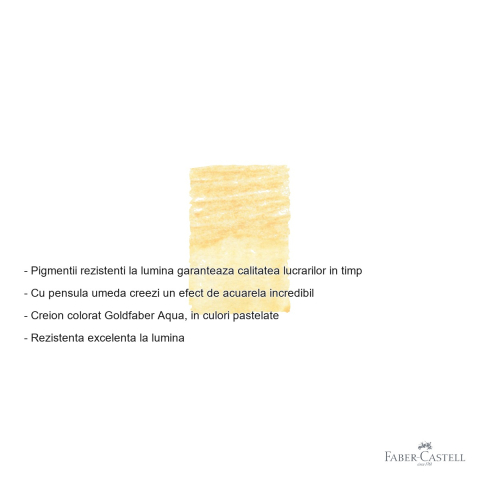 Creion colorat acuarela Faber-Castell Goldfaber portocaliu pastel 409 pentru arta si grafica [1]