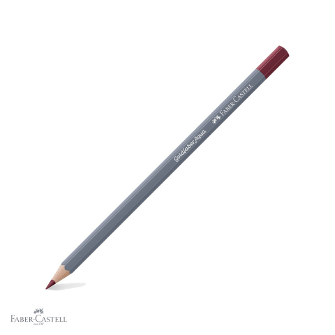 Creioane colorate - Creion colorat acuarela Faber-Castell Goldfaber rosu indian 192, mina 3.3mm, solubil in apa