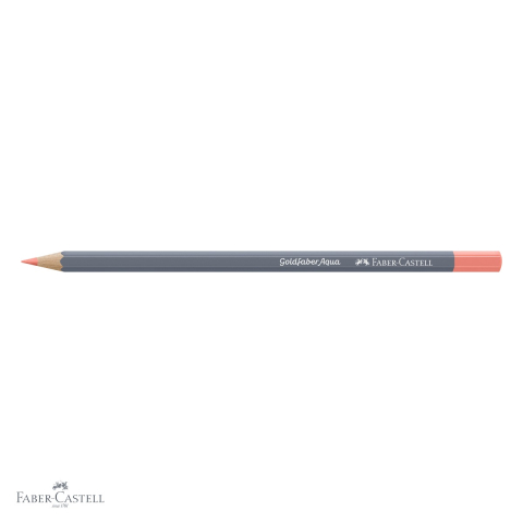 Creion colorat acuarela Faber-Castell Goldfaber rosu stacojiu pastel, mina 3.3mm, pentru tehnici mixte [3]