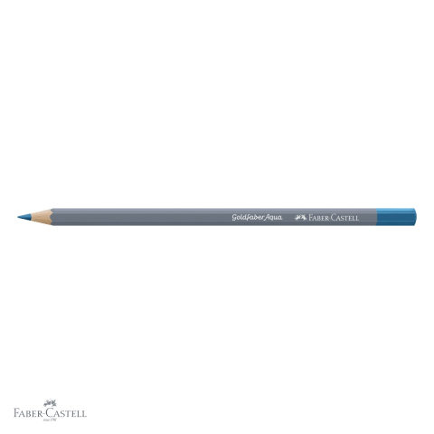 Creion colorat acuarela Faber-Castell Goldfaber turcoaz cobalt 153, mina 3.3mm, solubil in apa [3]