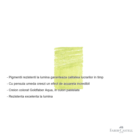 Creion colorat acuarela Faber-Castell Goldfaber verde de mai pastel 470 [1]