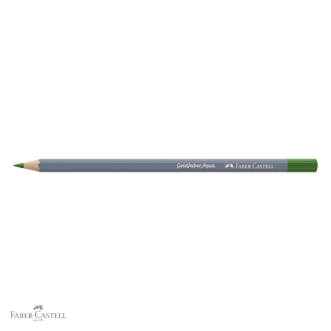 Creion colorat acuarela Faber-Castell Goldfaber, verde iarba 166, mina 3.3mm, solubil in apa [3]