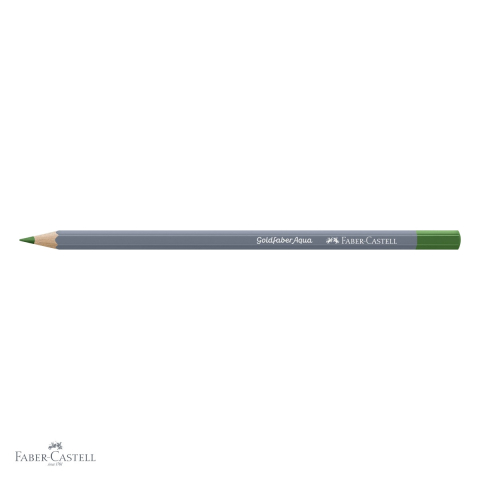 Creion colorat acuarela Faber-Castell Goldfaber, verde permanent 266, mina 3.3mm, solubil in apa [3]