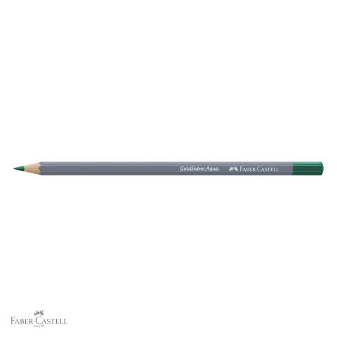 Creion colorat acuarela Faber-Castell Goldfaber verde phtalo 161, mina 3.3mm, solubil in apa [3]