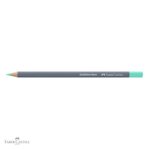 Creion colorat acuarela Faber-Castell Goldfaber verde phtalo pastel, mina 3.3mm, pentru tehnici mixte [3]