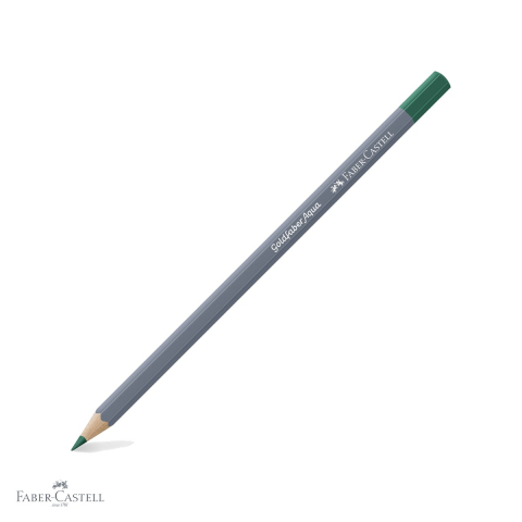 Creioane colorate - Creion colorat acuarela Faber-Castell Goldfaber verde smarald, mina 3.3mm, solubil in apa