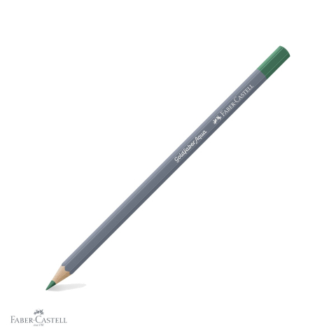 Creioane colorate - Creion colorat aquarelle Faber-Castell Goldfaber verde phtalo deschis 162, mina 3.3mm, solubil in apa