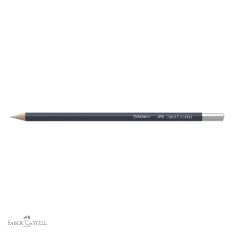 Creion colorat argintiu Faber-Castell Goldfaber, mina 3.3 mm pigmentata intens, pentru desen si arta [3]