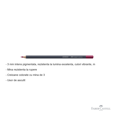 Creion colorat Faber-Castell Goldfaber 126 Carmin Permanent, mina moale 3.3 mm, pentru arta si grafica [1]