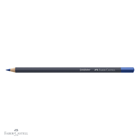 Creion colorat Faber-Castell Goldfaber, albastru helio rosiatic 151, mina pigmentata 3.3 mm, pentru desen si arta [3]