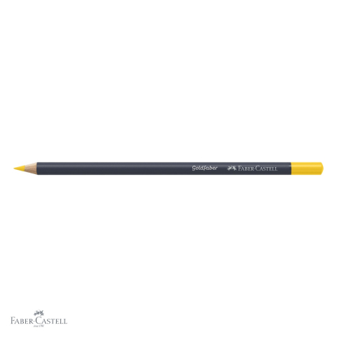 Creion colorat Faber-Castell Goldfaber, galben cadmium inchis 108, mina moale intens pigmentata, pentru desen si arta [3]