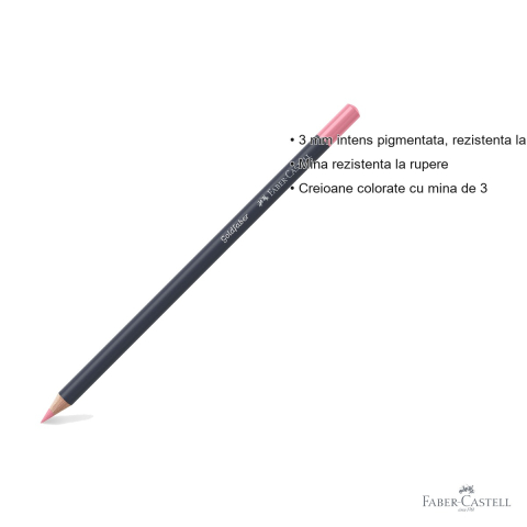 Creion colorat Faber-Castell Goldfaber, nuanta flesh inchis 130, mina moale intens pigmentata, pentru desen artistic [2]