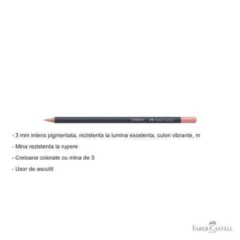 Creion colorat Faber-Castell Goldfaber, nuanta Flesh Mediu 131, mina moale intens pigmentata, pentru arta si ilustratie [1]