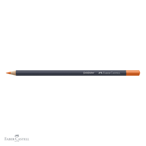 Creion colorat Faber-Castell Goldfaber, portocaliu cadmium inchis 115, mina moale intens pigmentata, pentru desen artistic [3]