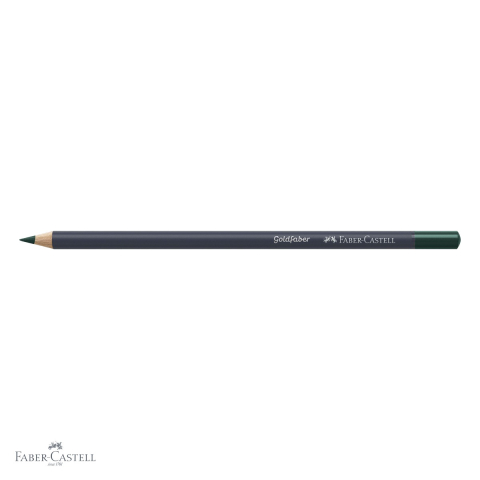 Creion colorat Faber-Castell Goldfaber, verde cobalt aprins 158, mina pigmentata intens, pentru desen si arta [3]