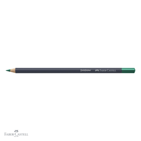 Creion colorat Faber-Castell Goldfaber, verde phtalo 161, mina 3.3 mm pigmentata intens, pentru desen si arta [3]