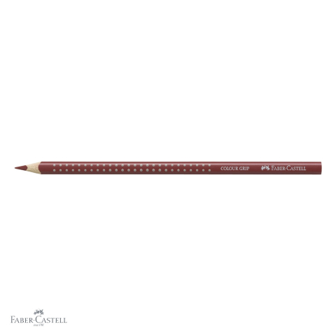 Creion colorat Faber-Castell Grip, culoare rosu indian, forma triunghiulara ergonomica, pentru copii [3]