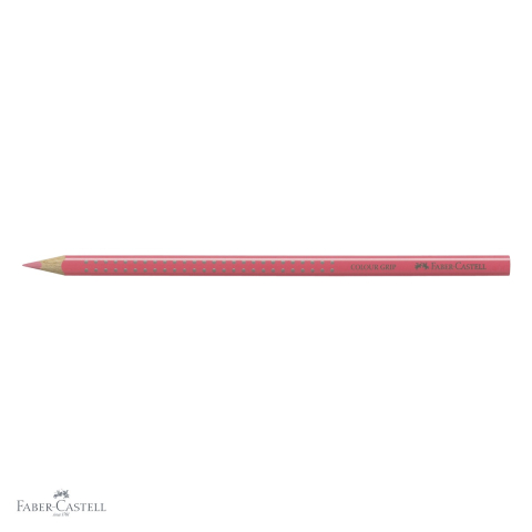 Creion colorat Faber-Castell Grip, roz inchis, forma triunghiulara ergonomica, pentru copii [3]