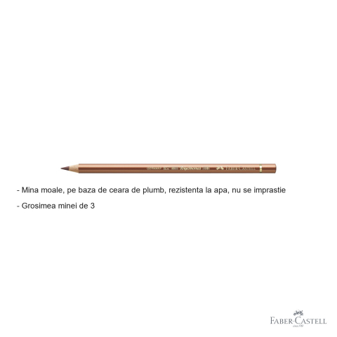 Creion colorat Faber-Castell Polychromos cupru, mina moale pe baza de ceara, pentru artisti [1]