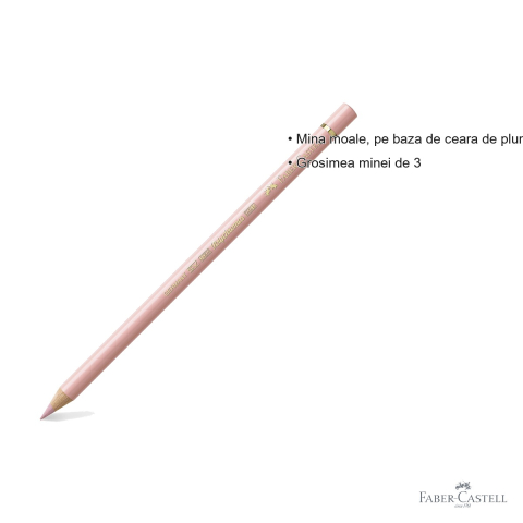 Creion colorat Faber-Castell Polychromos Flesh Mediu, mina moale pe baza de ceara, rezistent la apa, pentru artisti [2]