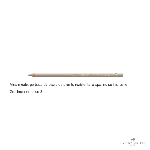 Creion colorat Faber-Castell Polychromos, gri cald III, mina moale pe baza de ceara, pentru desen artistic [1]