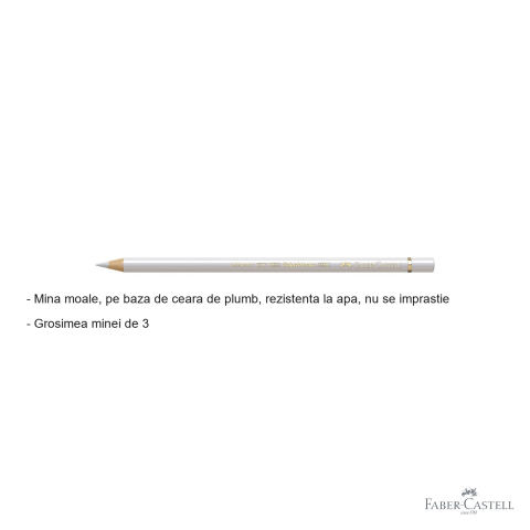 Creion colorat Faber-Castell Polychromos, gri rece I, mina groasa pe baza de ceara, pentru desen artistic [1]