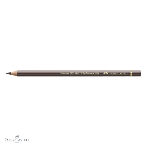 Creion colorat Faber-Castell Polychromos maro umbra, mina 3.8 mm, rezistent la apa, pentru artisti [3]