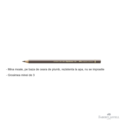Creion colorat Faber-Castell Polychromos Nougat, mina moale pe baza de ceara, rezistent la apa, pentru desen artistic [1]