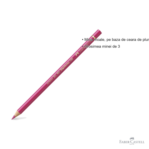 Creion colorat Faber-Castell Polychromos roz caramiziu deschis, mina ceara 3.8 mm, pentru desen artistic [2]